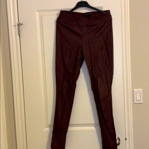 UP Burgandy Pants.  Leather look.